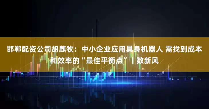 邯郸配资公司胡麒牧：中小企业应用具身机器人 需找到成本和效率的“最佳平衡点”丨数新风